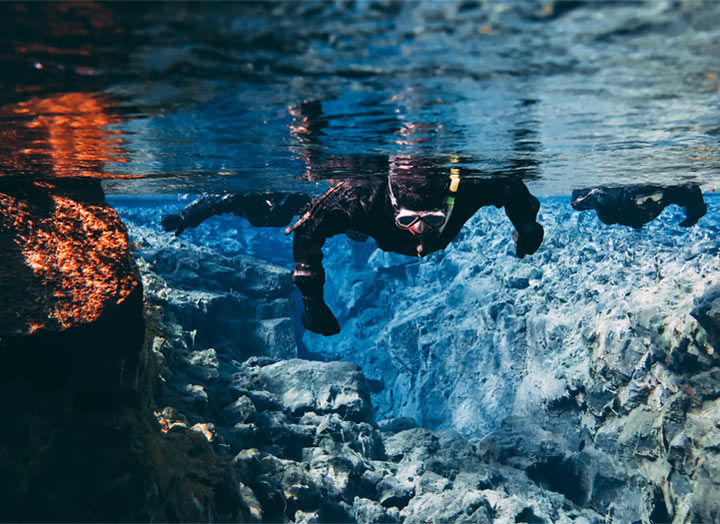 Snorkelling, Iceland
