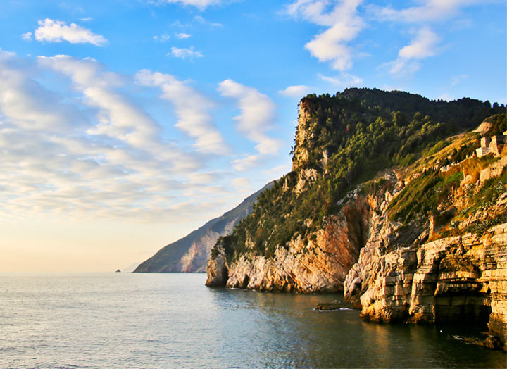 Sunset swimming, Italy