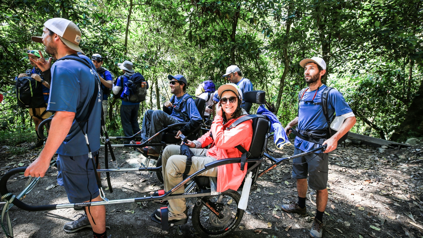 Preparing to tackle the hike